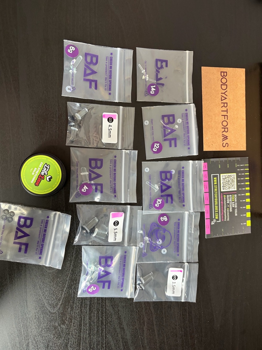Single Flare Glass Stretching Plug Pairs 14g to 2g (6mm) Women and Men